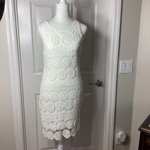 Sanctuary White Sleeveless Lace Dress Sz M
